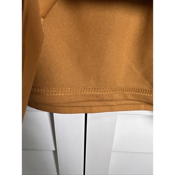 Express High Waisted Paper Bag Mini Skirt Women's Size 8 Mustard Yellow NWT - Picture 11 of 13